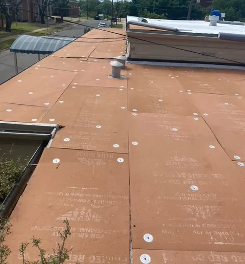 Commercial Roofing Project underway