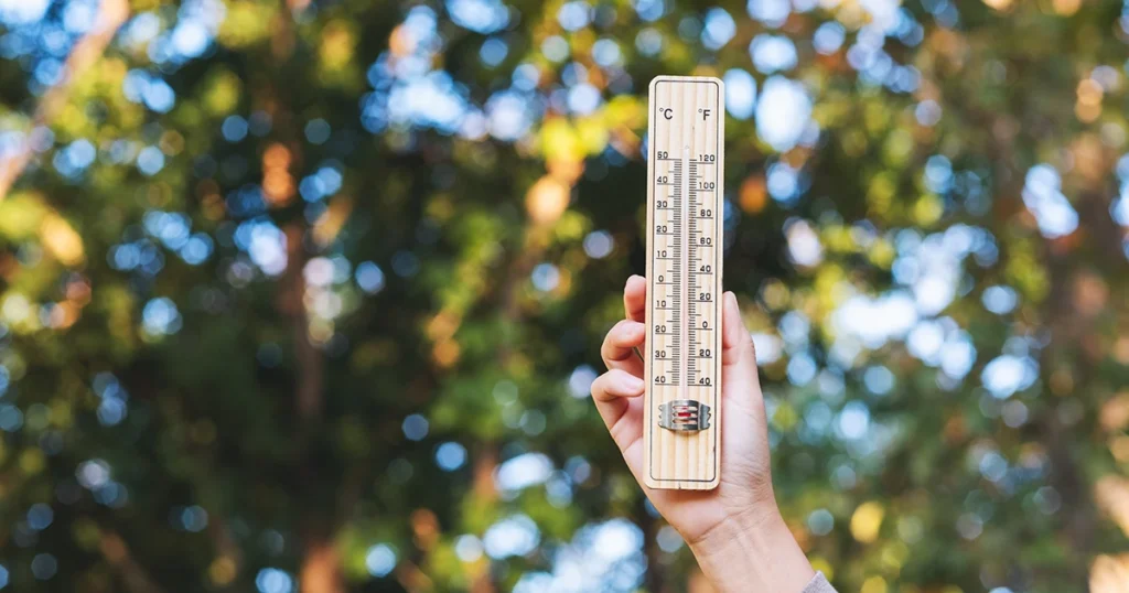 closeup-image-of-a-hand-holding-and-showing-thermostat